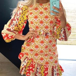 Never Fully Dressed Paisley Spliced Mini Dress